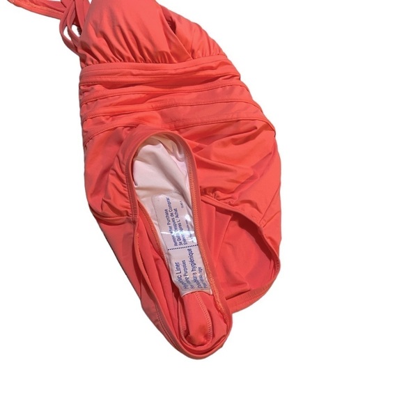 LA BLANCA new Coral Reef Island Goddess Cross-back Swimsuit size 10 - Picture 5 of 7